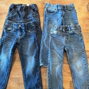 Gap and Oshkosh Toddler 3t boy jeans slim and cargo style